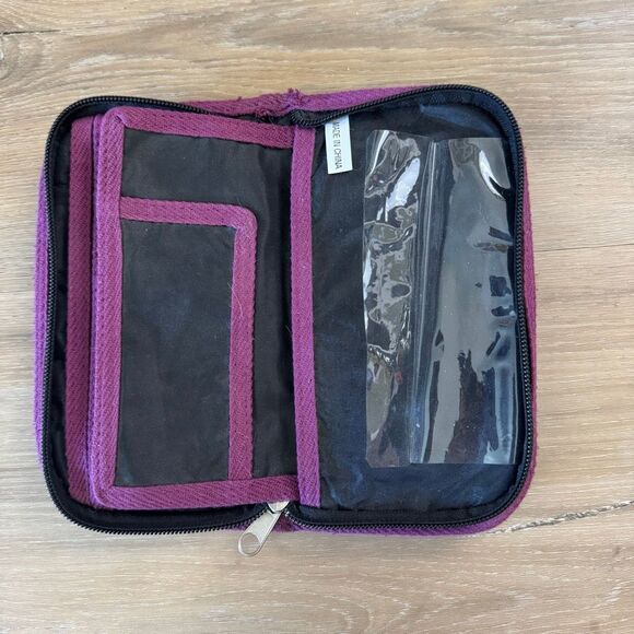 Vintage Y2K Hot Topic Amy Brown Black And Purple Wrap Around Fairy Wallet Goth - Picture 3 of 4